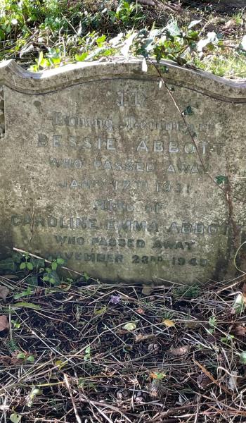 Mary (Bessie) Abbott's Headstone