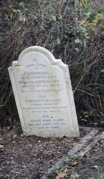 Edith Clark (buried 1923) headstone