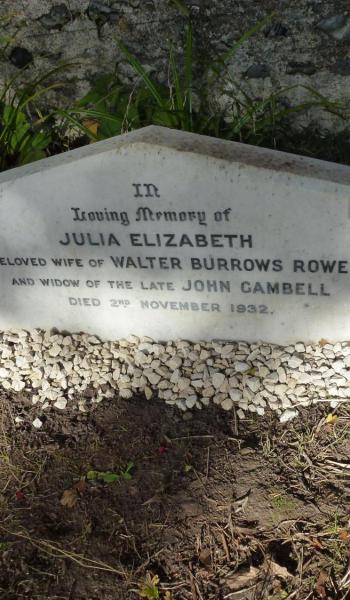 Julia Rowe (buried 1932) headstone
