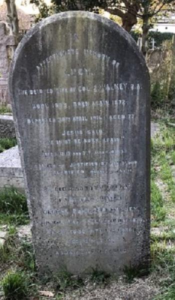 Lucy Walkey (buried 1916) headstone