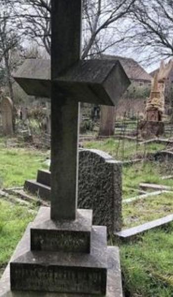 Edward Woods' headstone inscription 