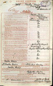 Walter Steele's Military Record - 18th December 1881