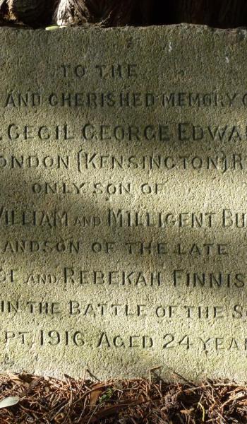 George Burden (buried 1926) headstone