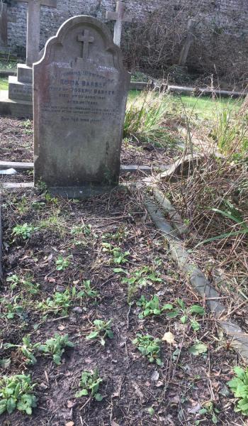 Emma Barber (buried 1892) headstone