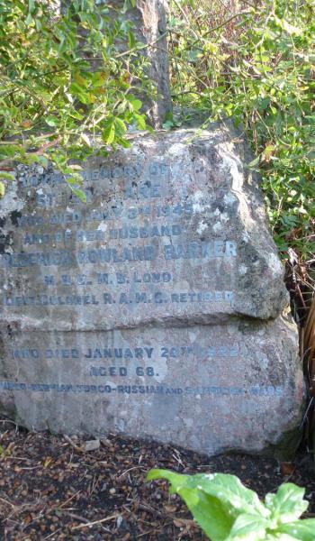 Frederick Barker (buried 1922) headstone
