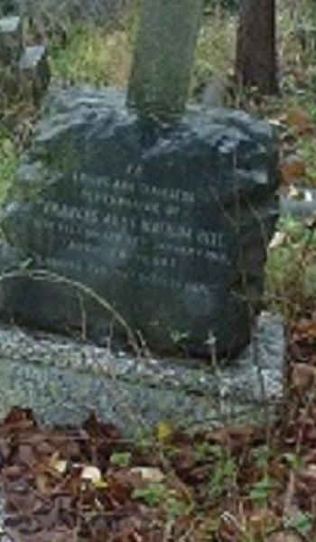 Frances Hill (buried 1915) headstone