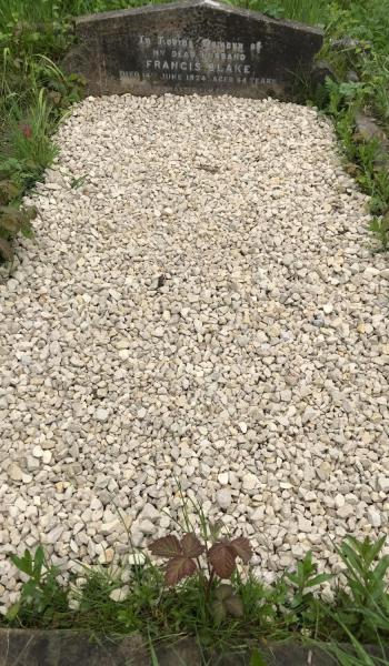 Francis Blake (buried 1924) headstone