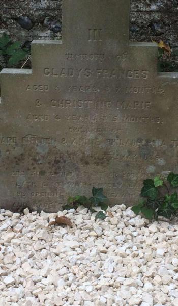 Christine Taylor (buried 1886) headstone