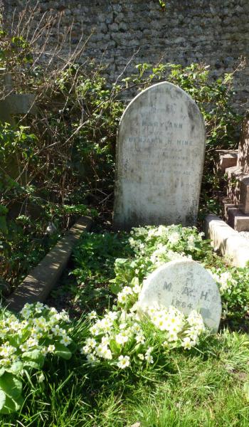 Mary Hine (buried 1884) headstone