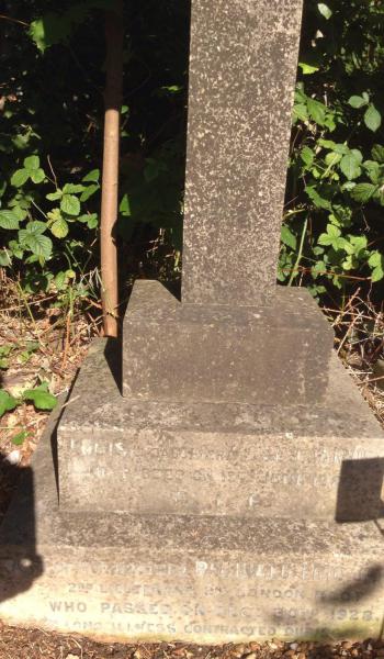 Reginald Jarvis (buried 1929) headstone