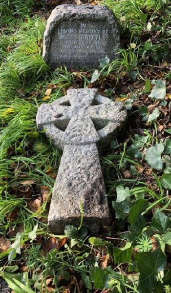 Mary Brittle (buried 1928) headstone