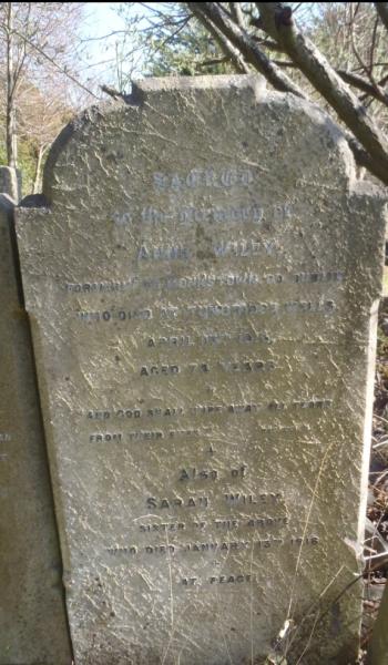 Headstone of Anne Wiley