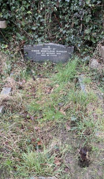 Image of the headstone for Simon Ranson