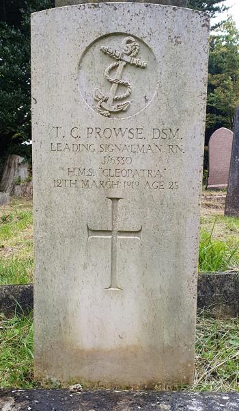 Thomas Prowse (buried 1919) headstone