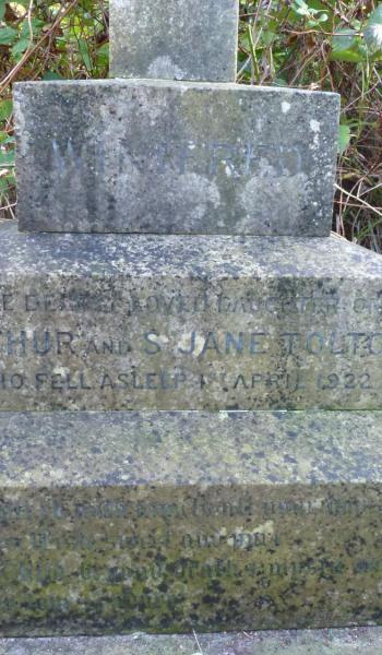 William Tolton (buried 1929) headstone
